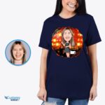 Custom Funny Female Singer Shirts | Personalized Singing Photo Tee-Customywear-Adult shirts