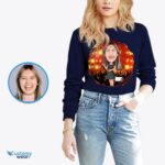 Özel Komik Kadın Şarkıcı Gömlekleri | Kişiye Özel Şarkı Söyleme Fotoğraflı Tişört-Customywear-Yetişkin Gömlekleri