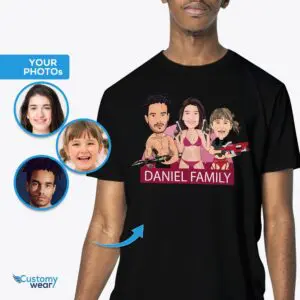 Magliette personalizzate per la famiglia Gangster – Magliette con ritratti tosti Camicie per adulti www.customywear.com