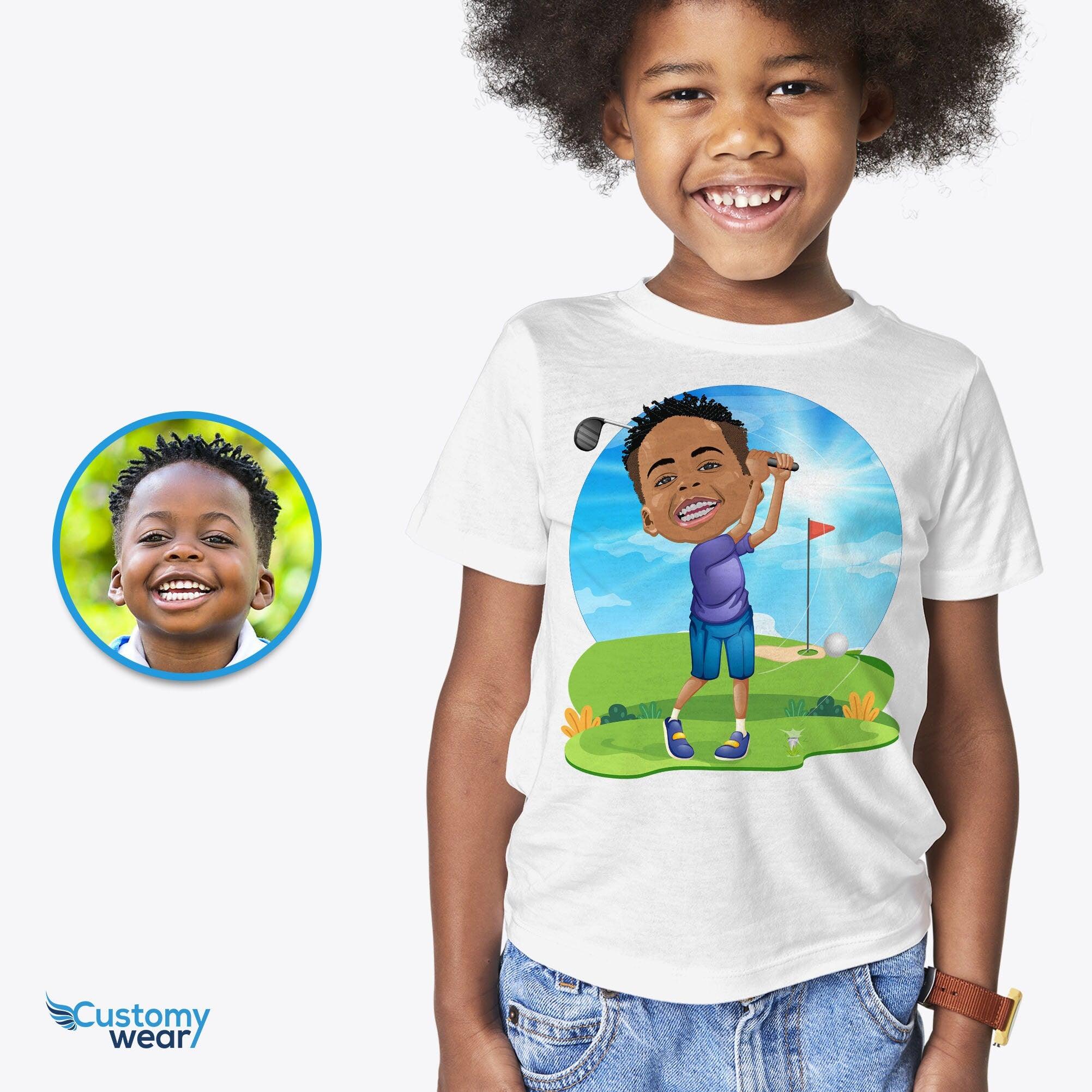 Golfing boy shirt - Young kid outdoor sports playing golf tee CustomyWear boy, golf, golf_gifts, golf_shirt, Golfing_shirt, kid, Kids, kids_birthday_shirt, relatedt4_recommen