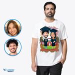 Individuelle T-Shirts für Abschluss-Paare | Personalisiertes Abschlussgeschenk-Customywear-Erwachsenen-Shirts