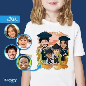 Individuelle Abschluss-Familien-T-Shirts – Personalisieren Sie Ihre Feier für Erwachsene auf www.customywear.com