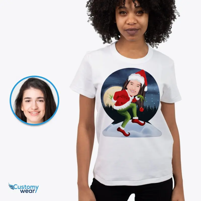 Custom Grinch Movie T-Shirt for Women - Personalized Poster Style Tee-Customywear-Adult shirts