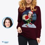 Vlastní triko Grinch Movie pro ženy – tričko ve stylu personalizovaného plakátu-Oblečení na míru-Košile pro dospělé
