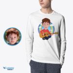 Custom Guitarist Boy Guitar Shirt - Personalized Music Inspiration Tee-Customywear-Boys