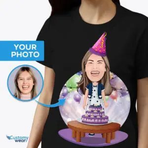 Vlastná ženská košeľa k narodeninám – prispôsobený zábavný darček pre košele pre dospelých www.customywear.com