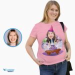 Personalisiertes „Happy Birthday“-T-Shirt für Frauen – personalisiertes lustiges Geschenk für Sie – Customywear-Erwachsenen-Shirts