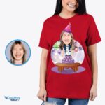 Personalisiertes „Happy Birthday“-T-Shirt für Frauen – personalisiertes lustiges Geschenk für Sie – Customywear-Erwachsenen-Shirts