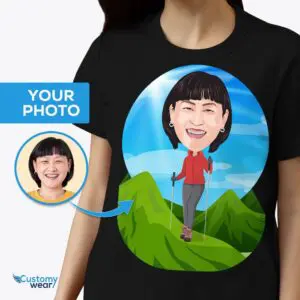 Chemise femme de randonnée personnalisée – Tee-shirt de montagne personnalisé pour femme Chemises pour adultes www.customywear.com