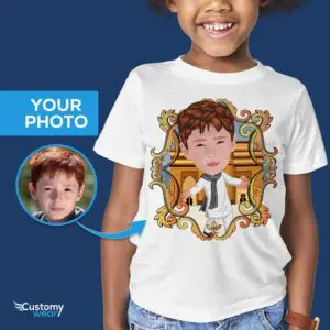 Spersonalizowana koszulka dla chłopca z Indianami | Niestandardowa koszulka ze zdjęciem Art Boys www.customywear.com