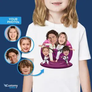 Chemise familiale Jiu Jitsu personnalisée | Transformez vos photos en t-shirts de karaté personnalisés Chemises pour adultes www.customywear.com