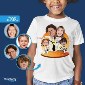 T-shirt familial Jiu Jitsu personnalisé | Cadeau personnalisé de karaté pour enfants Chemises pour adultes www.customywear.com