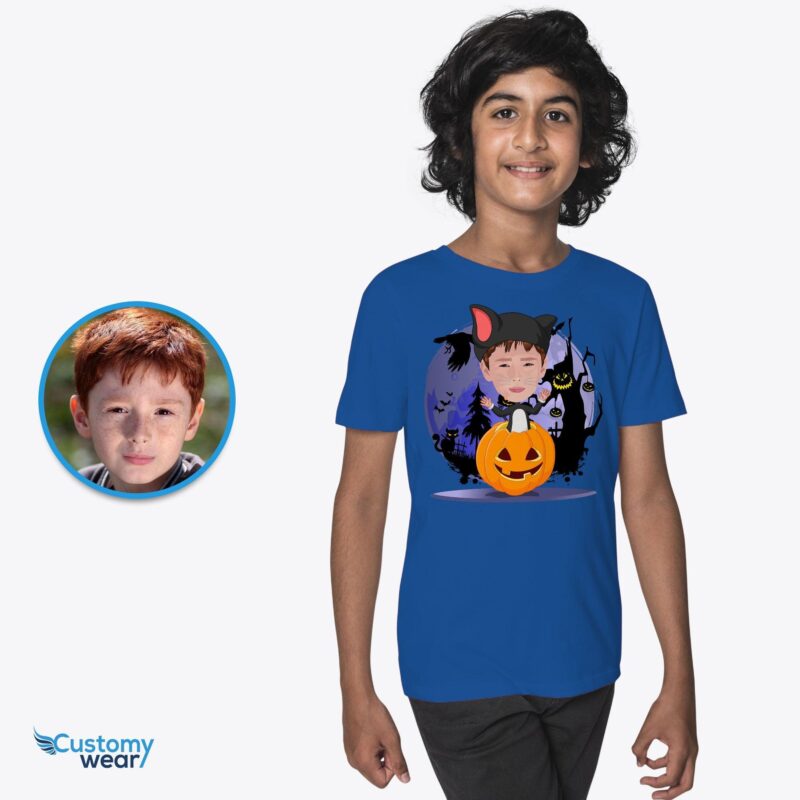 Kitty Boy Pumpkin T-shirt CustomyWear boy, halloween, halloween cat shir, halloween shirt, halloween t shirts, halloween tee, halloween te