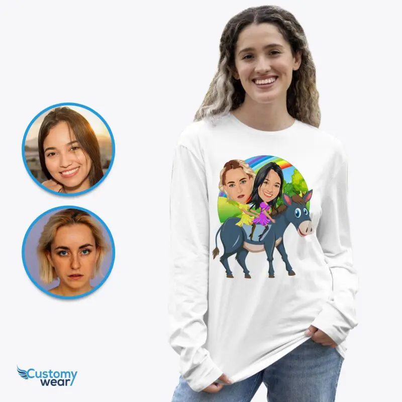 Custom Lesbian Donkey Shirt | Personalized Funny Wedding Gift-Customywear-LGBTQ