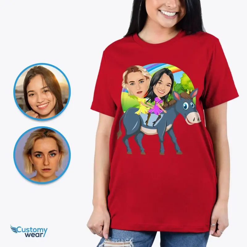 Custom Lesbian Donkey Shirt | Personalized Funny Wedding Gift-Customywear-LGBTQ
