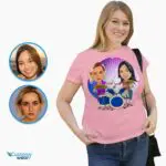 Custom Lesbian Drummer Shirt | Personalized LGBTQ Music Gift-Customywear-Drummer T-shirts