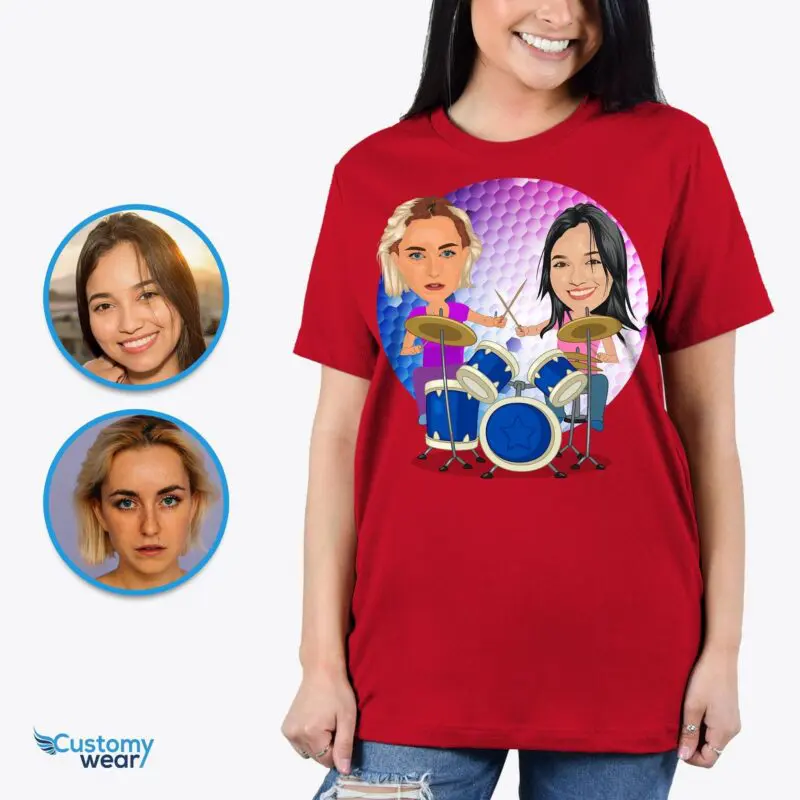 Custom Lesbian Drummer Shirt | Personalized LGBTQ Music Gift-Customywear-Drummer T-shirts