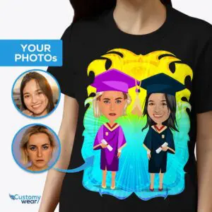 Niestandardowa koszula dla lesbijek na zakończenie szkoły | Spersonalizowany prezent dla absolwentów LGBTQ Axtra - Graduation www.customywear.com