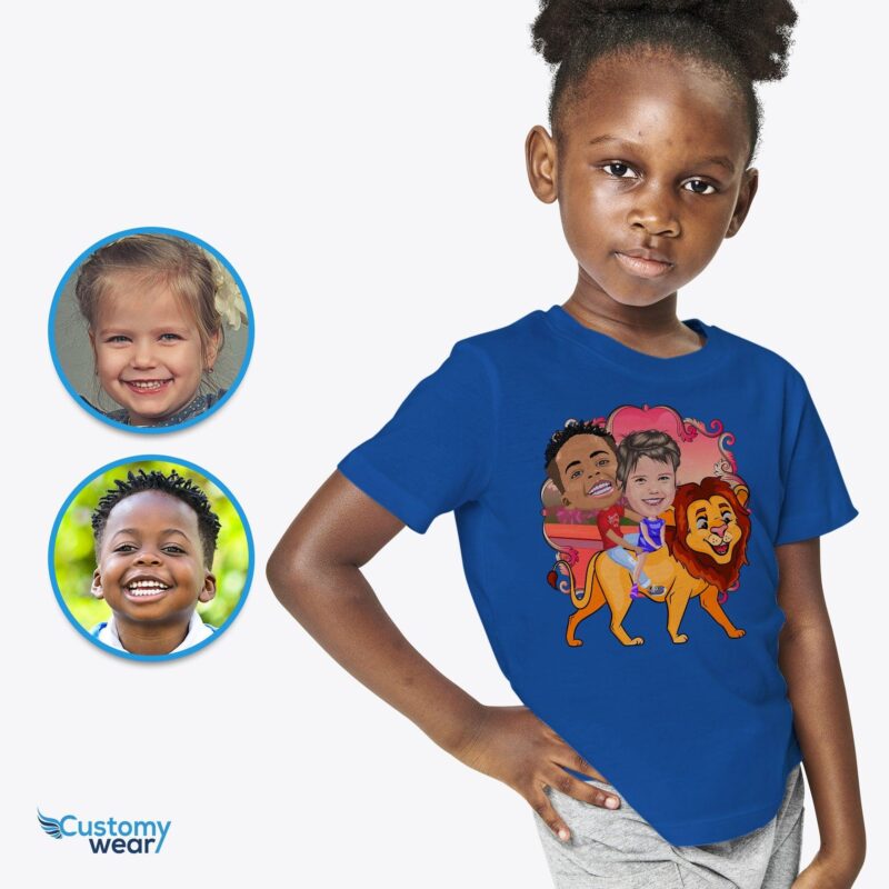 Custom Lion King Siblings Shirt | Personalized Kid's Funny Gift-Customywear-Girls