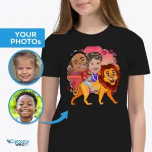 Custom Lion King søskenskjorte | Personlig morsom gave til barn Axtra - ALLE vektorskjorter - herre www.customywear.com