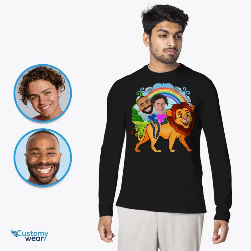 Custom Lion Shirt | Personalized Couples Adventure Gift-Customywear-LGBTQ
