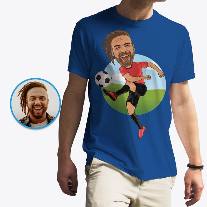 Male footballer custom tshirt CustomyWear adult, adult2, custom football shirts, custom_football_tee, custom_soccer_tee, custom_sports_tee, cu