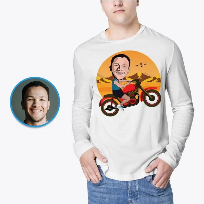Custom Motorbike Rider T-Shirt | Personalized Motorcycle Adventure Tee-Customywear-Adult shirts