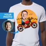 कस्टम मोटरबाइक राइडर टी-शर्ट | वैयक्तिकृत मोटरसाइकिल एडवेंचर टी-कस्टमीवियर-वयस्क शर्ट