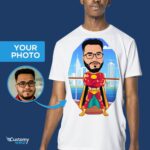 个性化男性超级英雄定制衬衫 |创建您自己的英雄 T 恤-Customywear-成人衬衫