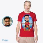个性化男性超级英雄定制衬衫 |创建您自己的英雄 T 恤-Customywear-成人衬衫