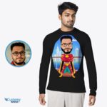 Gepersonaliseerde mannelijke superheld aangepaste shirt | Creëer je eigen helden-T-shirt-Customywear-volwassenenoverhemden