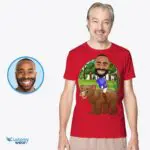 Custom Mens Bear Riding Shirt | Personalized Funny Gift-Customywear-Adult shirts