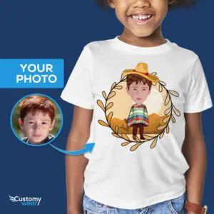 Cămașă personalizată pentru băiat de cultură mexicană | Cadou Latin personalizat pentru băieți www.customywear.com