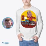 Personalized Motor-Biker Beach Shirt | Custom Photo Tee for Motorcycle Enthusiasts-Customywear-Adult shirts