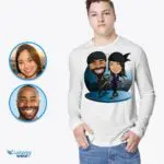 Custom Ninja Couples Shirt | Personalized Unisex Tee | Cute Couples Gift-Customywear-Adult shirts