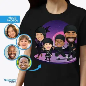 Özel Ninja Aile Gömlekleri | Kişiye Özel Üvey Anne Hediyesi Yetişkin gömlekleri www.customywear.com