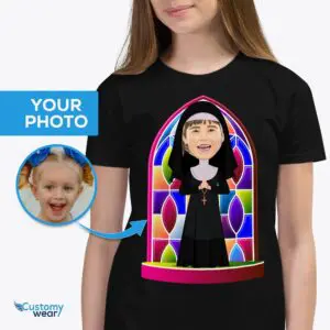 Custom Nun Young Girl Shirt | Personalized Religious Tee Axtra - ALL vector shirts - male www.customywear.com