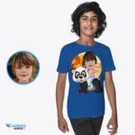 맞춤형 팬더 라이딩 보이 셔츠 | 맞춤형 청소년 티셔츠-Customywear-동물 애호가