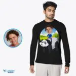 Custom Panda Riding Man Shirt | Personalized Animal Tee-Customywear-Adult shirts