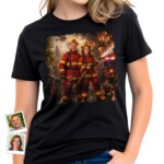 Personalized Firefighter Couples Shirt – Custom Portrait Tee for Heroes Customywear www.customywear.com 4 Personalized Firefighter Couples Shirt – Custom Portrait Tee for Heroes T-shirts for Couple www.customywear.com 4