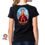 Personalized Superhero Girl Portrait Tee – Unleash Her Inner Hero Girl's T-shirts www.customywear.com 7