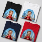 Personalized Superhero Girl Portrait Tee – Unleash Her Inner Hero Girl's T-shirts www.customywear.com 8