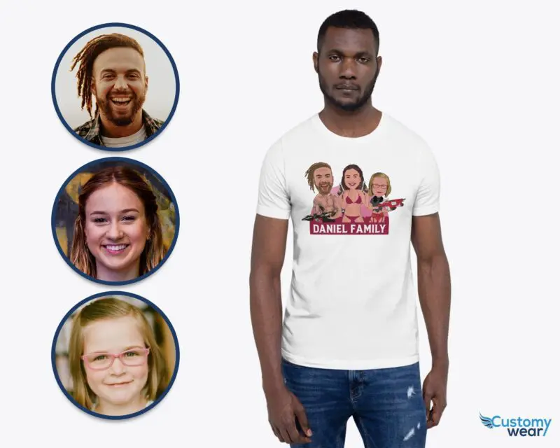 Custom T-Shirt | Personalized Gangster Family Tee | Transform Your Photo-Customywear-Adult shirts