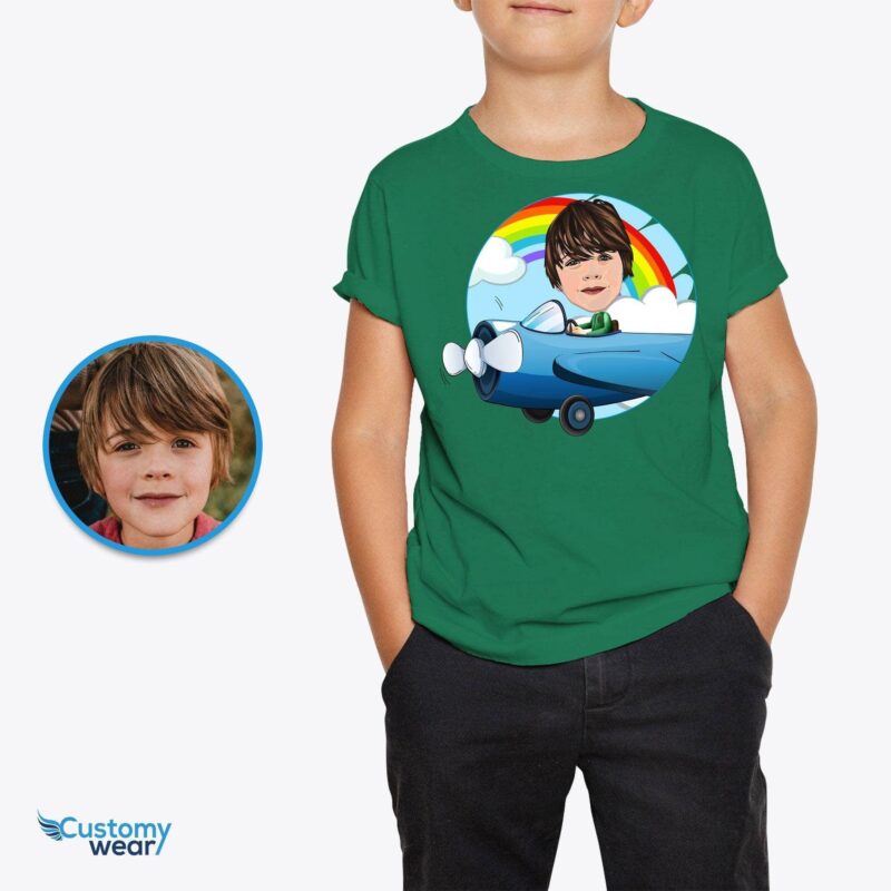 Pilot boy airplane shirt CustomyWear airplane pilot gifts, airplane_shirt, birthday gifts for pilots, boy, christmas gifts for pilot boyf