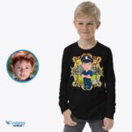 Custom Police Boy Shirt - Personlig ungdomstrøje med dine foto-brugertøj-drenge