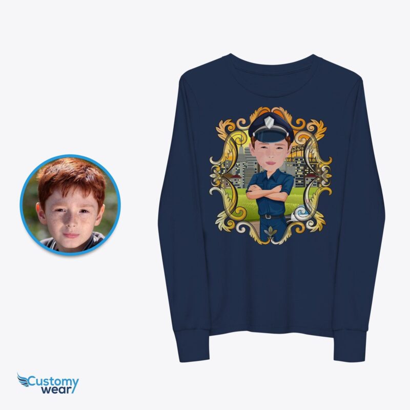Police boy custom shirt CustomyWear boy, inspirational_shirt, kid, Kids, kids_birthday_shirt, military_police, Police_gifts, Profession,
