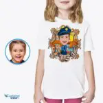 Custom Police Girl Shirt - Personalized Youth Tee with Your Photo-Customywear-Girls