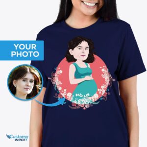 Özel Hamile Kadın Gömleği – Eş, Kız Kardeş, Anne için Kişiye Özel Hamile Tişörtü Yetişkin gömlekleri www.customywear.com