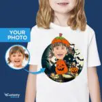 Personalized Pumpkin T-Shirt for Girls - Custom Halloween Costume Tee-Customywear-Custom Halloween T-shirts