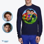 Ride Together: Custom Rooster Rider Gay Couples Shirt - Personalized Rainbow LGBTQ Best Friend Gift-Customywear-LGBTQ